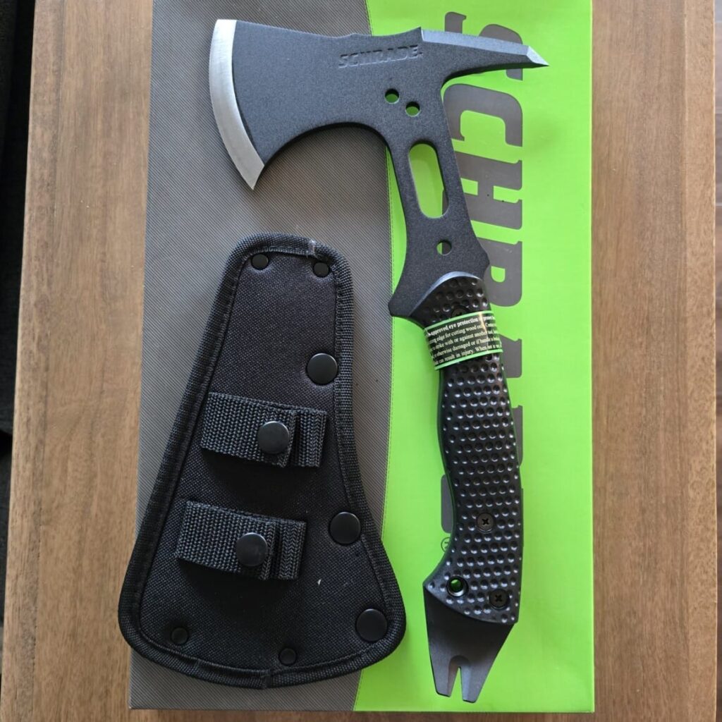 Schrade SCAXE5 12.8in Full Tang Tactical Hatchet with 3.1in High Carbon Steel Blade and Nylon Fiber Handle for Outdoor Survival, Camping and Everyday Tasks – gallery image 2