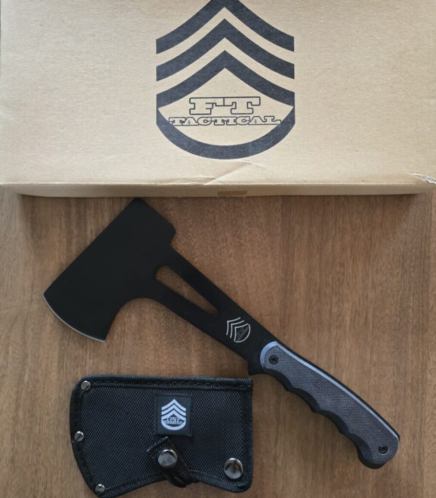 FT Tactical FT-0101 Mantis Tactical Axe in 440c Black Oxide coated steel knife for sale
