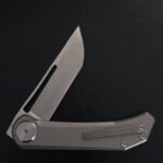Aurora Knife and Tool Truffles in S35VN + Gray Titanium (With full Teal Hardware replacement set included) knife for sale