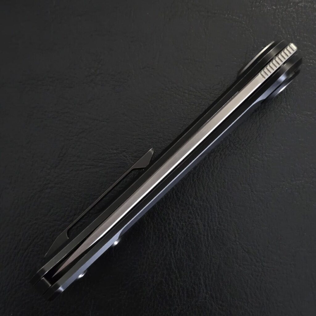 Aurora Knife and Tool, New for 2024 Dark Truffles in S35VN + Blackwashed Titanium – gallery image 4