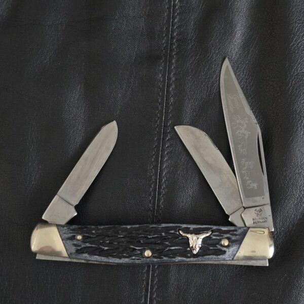 Vintage German Folding Knife Hen & Rooster/ Bertram 343C-AP/CR – gallery image 1