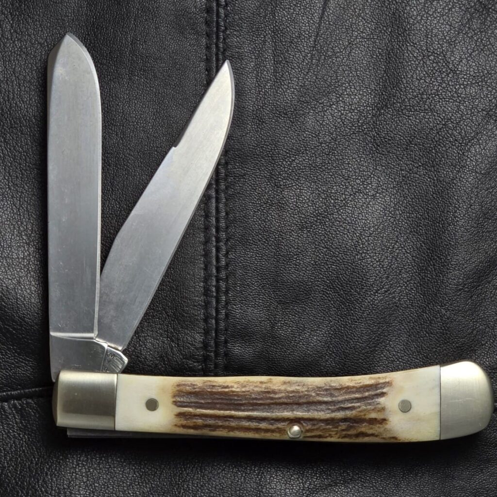 Vintage German Folding Knife Hen & Rooster/ Bertram312-DS/160 Stag – gallery image 3