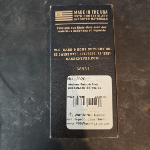Case XX USA 47866 Abalone Smooth Mini Copper Lock No. 12020