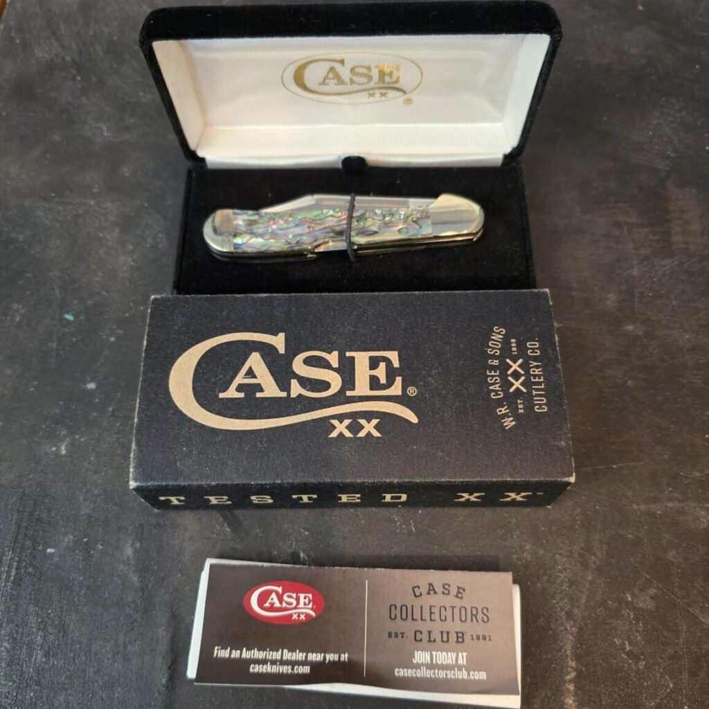Case XX USA 47866 Abalone Smooth Mini Copper Lock No. 12020 knife for sale