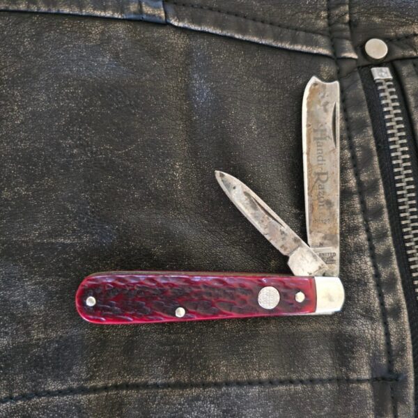 Boker Solingen Germany Red Jigged Bone Handi-Razor USED – gallery image 1