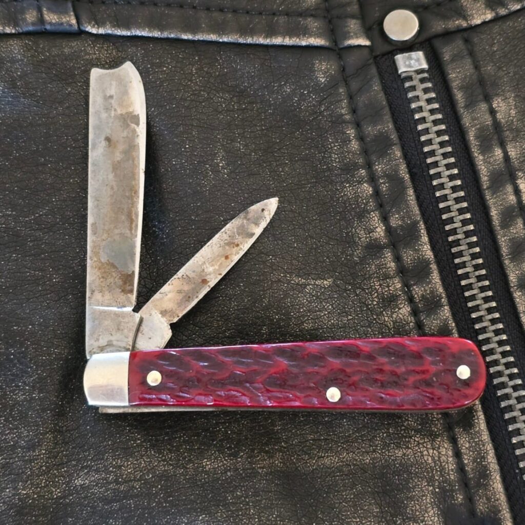 Boker Solingen Germany Red Jigged Bone Handi-Razor USED – gallery image 4