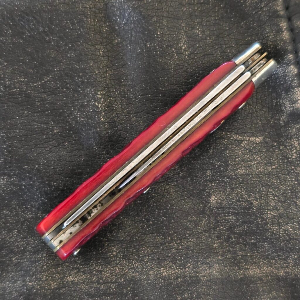 Boker Solingen Germany Red Jigged Bone Handi-Razor USED – gallery image 3