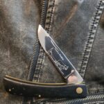QUEEN CUTLERY CO USA 1978 COUNTRY PLOWBOY JUMBO BLACK SIDBUSTER KNIFE