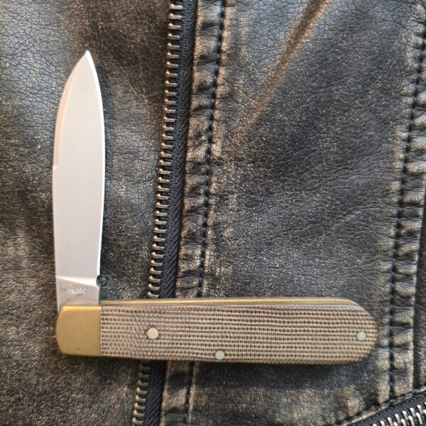 Boker Barlow Prime Expedition in Olive Green Canvas Micarta with N690. Drop Point Folding Pocket Knife - 112942