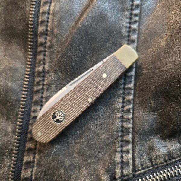 Boker Barlow Prime Expedition in Olive Green Canvas Micarta with N690. Drop Point Folding Pocket Knife - 112942