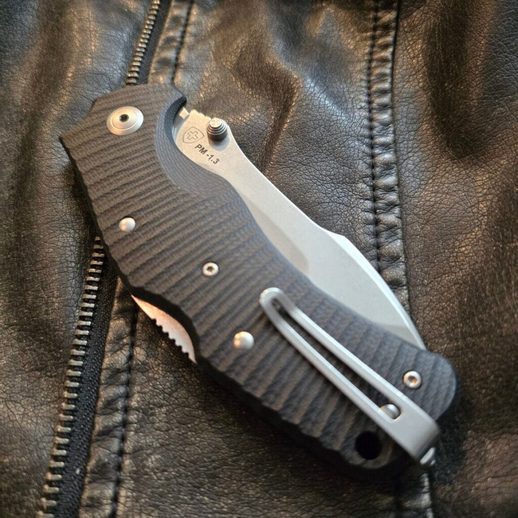 Lion Steel Police Folder 3 Lock Back Knife (Stonewash) LSTPM3 – gallery image 4