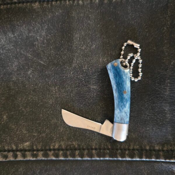 Rough Rider Blue Bone Mini 2" Keychain Knife