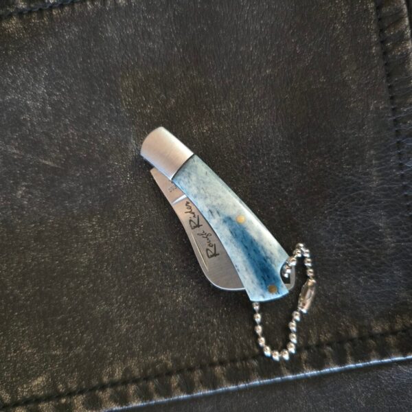 Rough Rider Blue Bone Mini 2" Keychain Knife