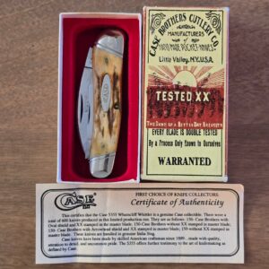 Case Brothers Cutlery Wharncliffe Whittler in India Stag 530055 Bradford PA USA 1994 SN 30