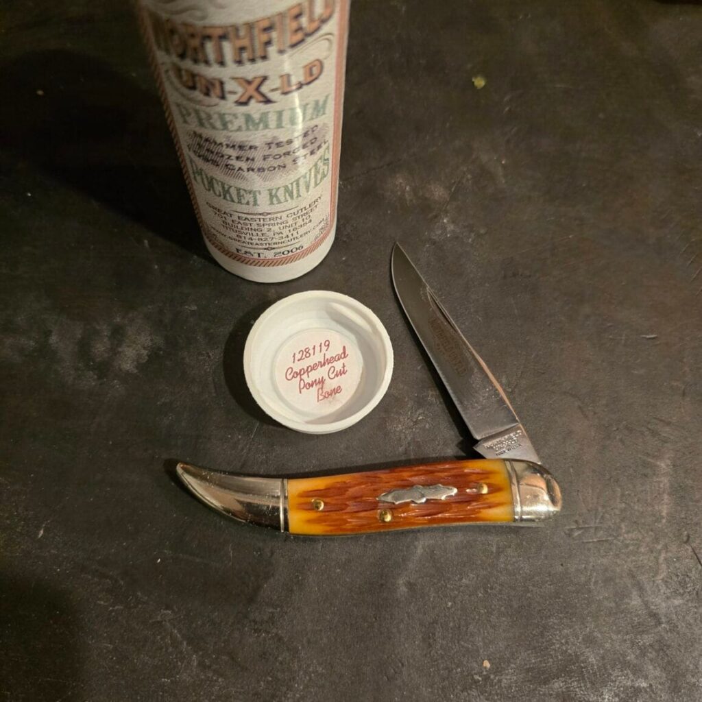 GEC #128119 Copperhead Pony Cut Bone knife for sale