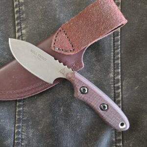 TOPS Bulltrout #1 23-1832 in Brown Micarta and 154 CM