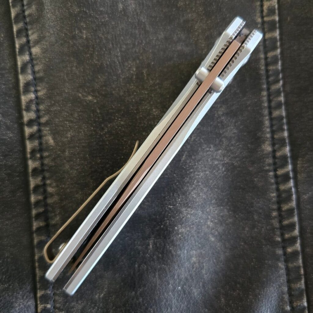 Benchmade Seven Ten 710 FE-24 in Gray Aluminum and CPM-S90V USED – gallery image 3