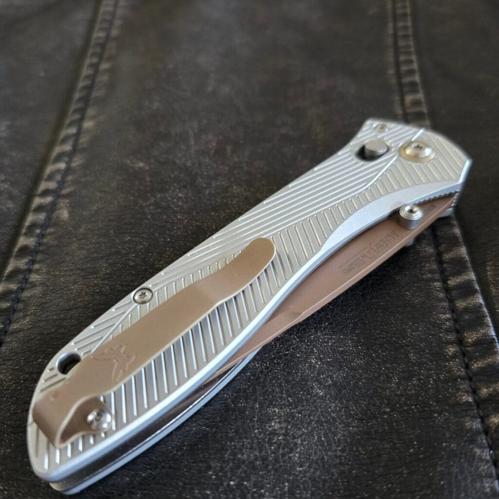 Benchmade Seven Ten 710 FE-24 in Gray Aluminum and CPM-S90V USED – gallery image 2