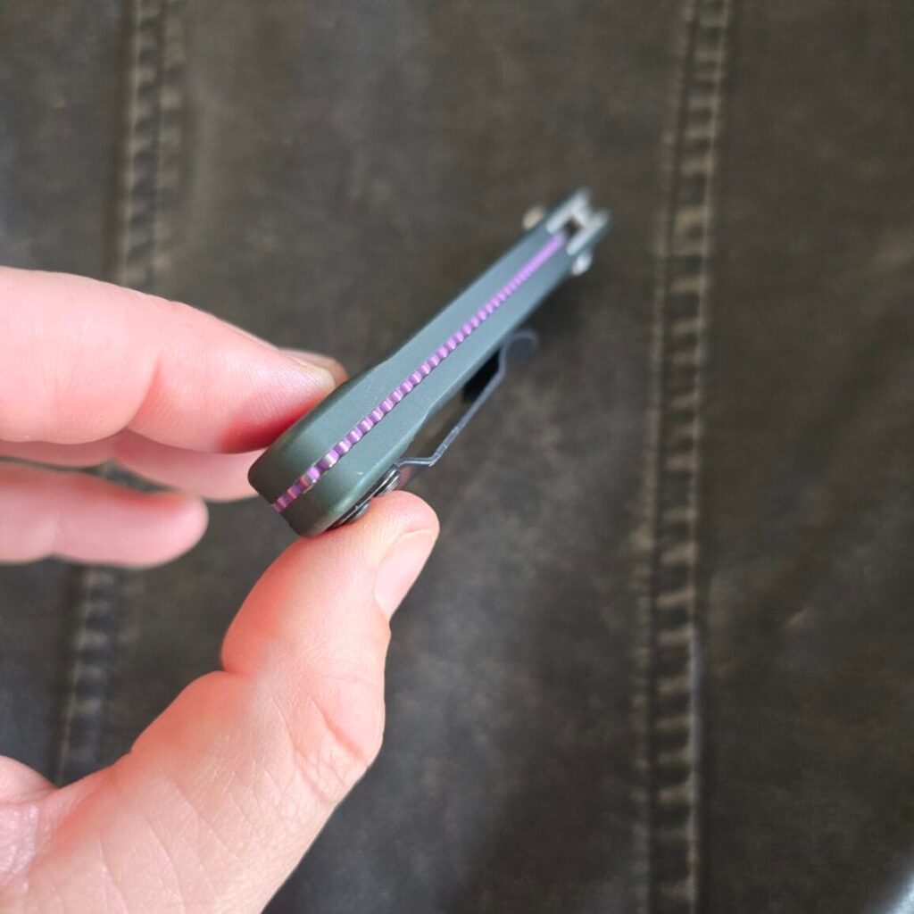 Benchmade 940 Osborne Design Green/Purple Aluminum and CPM-S30V Reverse Tanto Folding Knife – gallery image 2