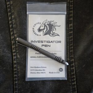 Hinderer Knives 4.5" Investigator Pen 01 Tool Steel Parkerized RGK-INV-3058