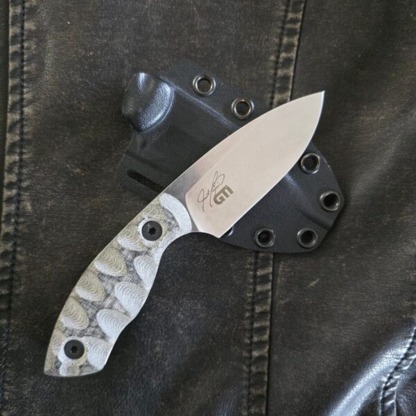 White River GTI 3 Black and OD Green Linen Micarta Stone Washed S35VN WRGTI3-LBO – gallery image 1
