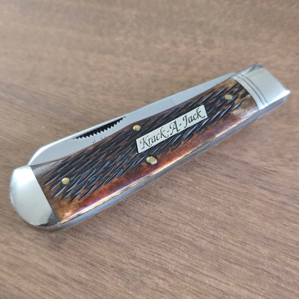 Great Eastern Cutlery #383215 Ole Jack Krack-A-Jack Antique Yellow Pick Bone knife for sale