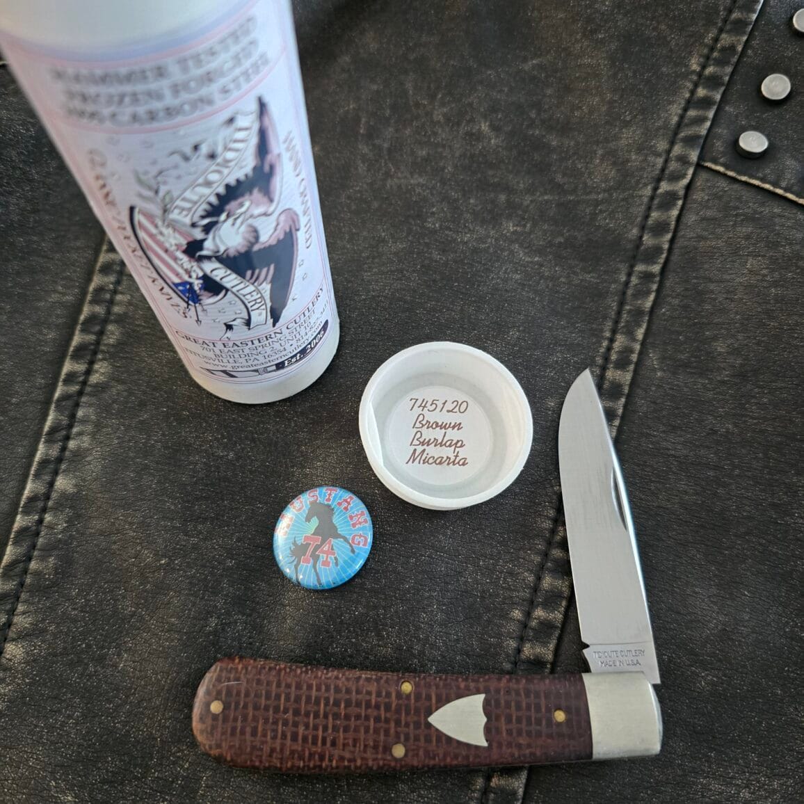 Great Eastern Cutlery #745120 Brown Burlap Micarta For Sale - TSA Knives