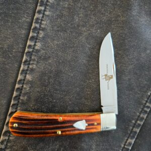 Great Eastern Cutlery #745116 Burnt Orange Jigged Bone