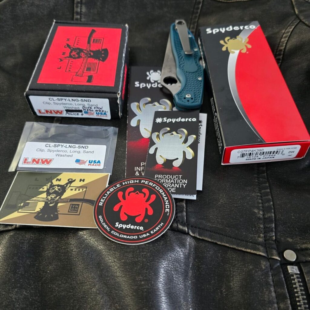 Spyderco Police 4 FRN in Blue G10 and K390 C07FP4K390 W/ Lynch