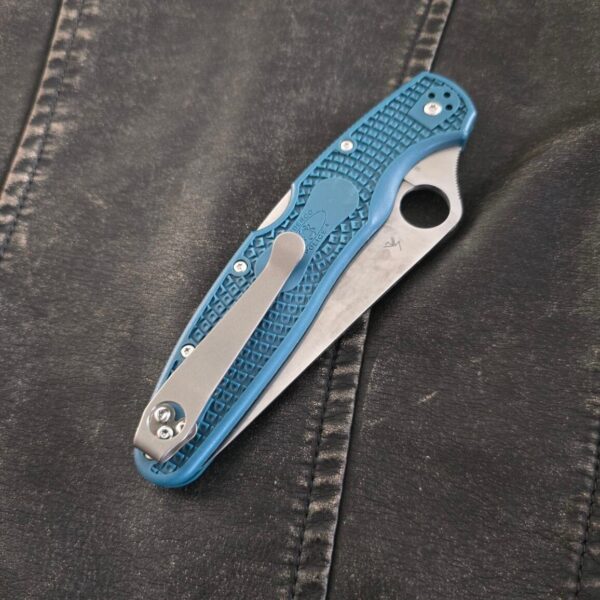 Spyderco Police 4 FRN in Blue G10 and K390 C07FP4K390 W/ Lynch Clip (gently used)