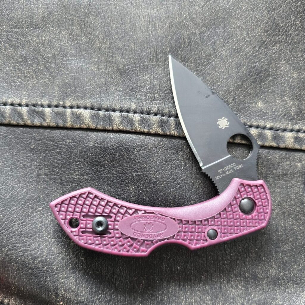Spyderco Dragonfly 2 Burgundy FRN BK PD1 PEC28BGBKP2 – gallery image 4