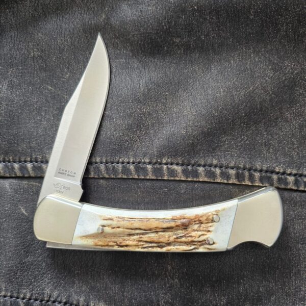 Buck USA 110 Folding Hunter Knife -Stag Custom Knife Shop BOS S30V