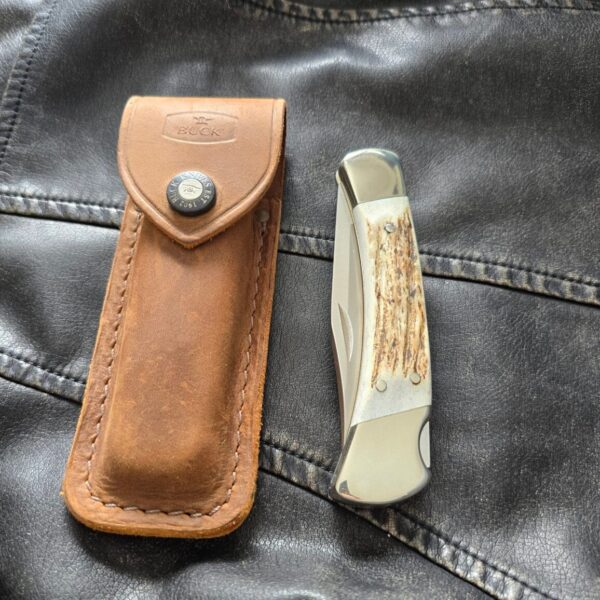 Buck USA 110 Folding Hunter Knife -Stag Custom Knife Shop BOS S30V