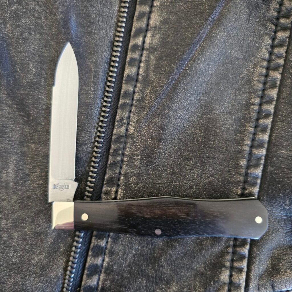 Titusville Cutlery Lexingtonian in Gaboon Ebony Wood and 1095 Carbon by Daniels 03/2025 (1 of 15) – gallery image 4