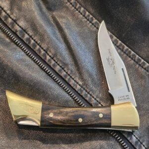 Case XX USA Shark Tooth 1976 Sportsmen's Lock Blade Folding Knife w/ Sheath P197-SSp
