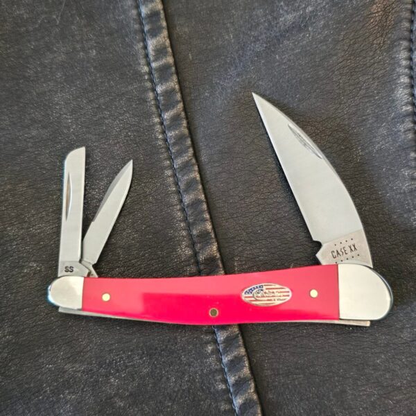 Case XX USA American Workman Red Synthetic Smooth Seahorse Whittler 4355 WH SS No 13457 – gallery image 1