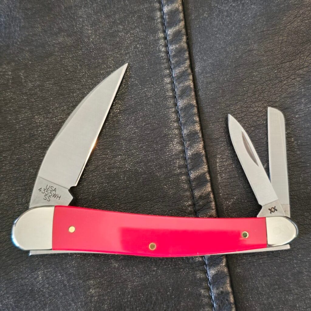 Case XX USA American Workman Red Synthetic Smooth Seahorse Whittler 4355 WH SS No 13457 – gallery image 4