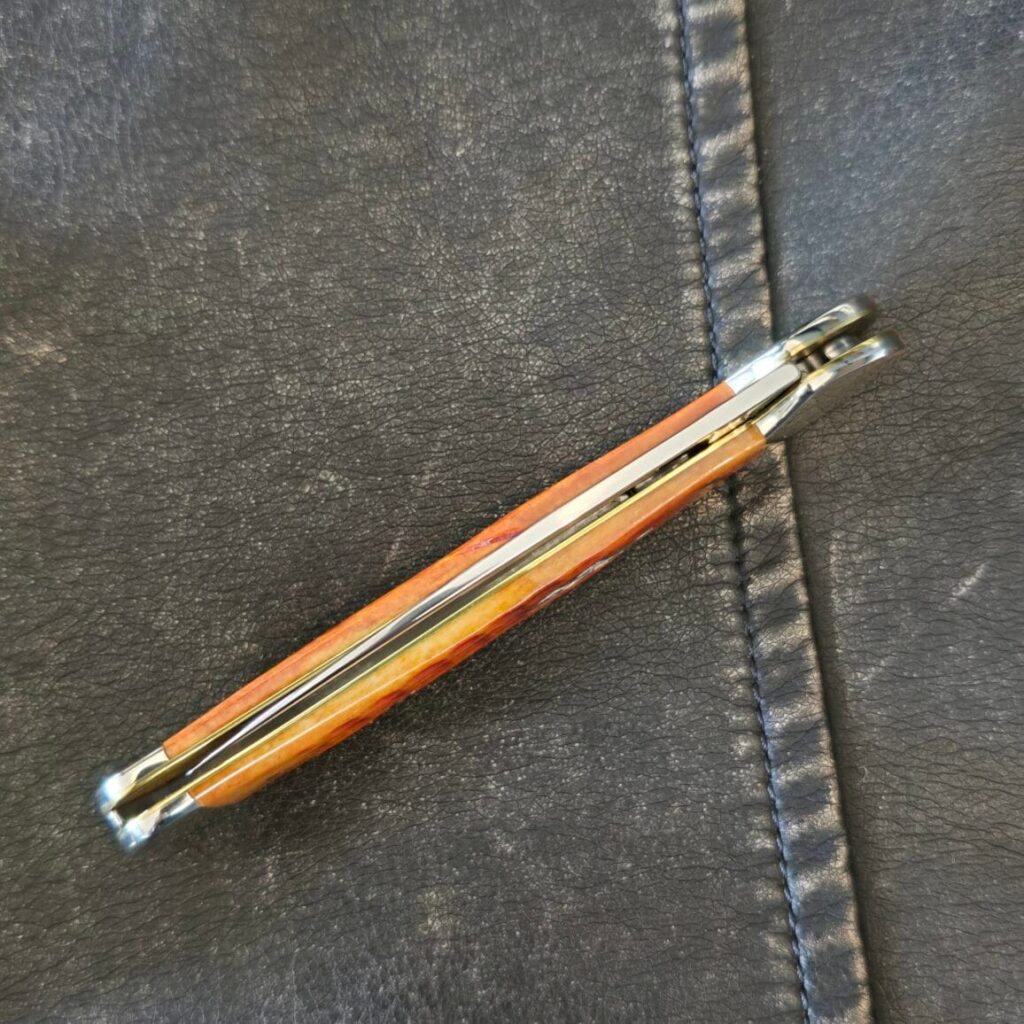 Case XX USA Pocket Worn Harvest Orange Bone Corn Cob jig Copperlock 61549 WL SS No 07397 – gallery image 6