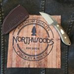 Northwoods Fall Creek Green Canvas Micarta NW03DI003 (patina on blade) knife for sale
