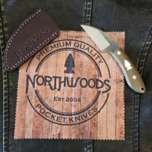 Northwoods Fall Creek Green Canvas Micarta NW03DI003 (patina on blade)