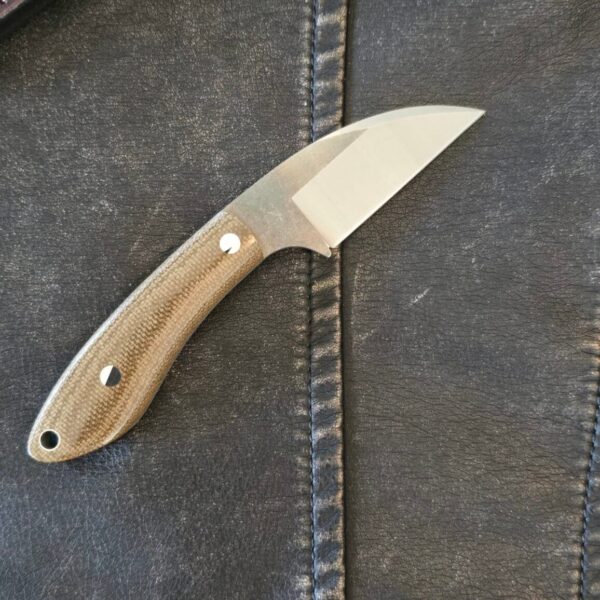 Northwoods Fall Creek Green Canvas Micarta NW03DI003 (patina on blade)