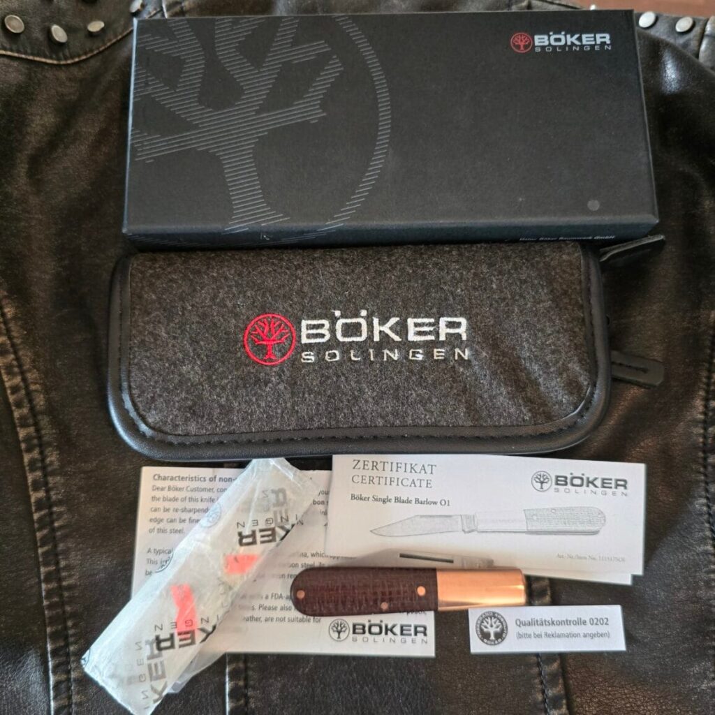 Boker Barlow Solingen SMKW Exclusive Copper Burlap Micarta O1 Tool Steel 111517 – gallery image 2