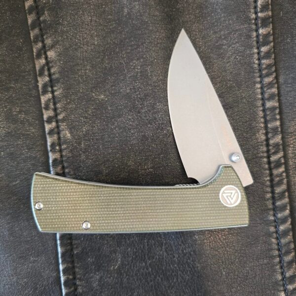 Eikonic RCK9 101SSGN Plain Edge Olive Micarta 766429249375
