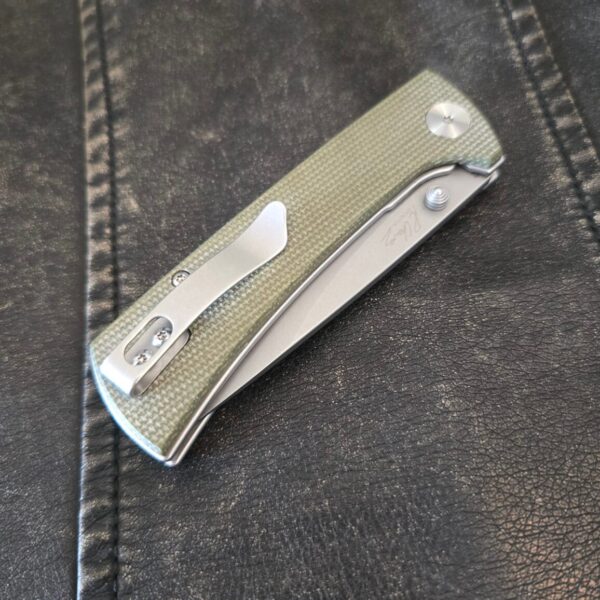 Eikonic RCK9 101SSGN Plain Edge Olive Micarta 766429249375