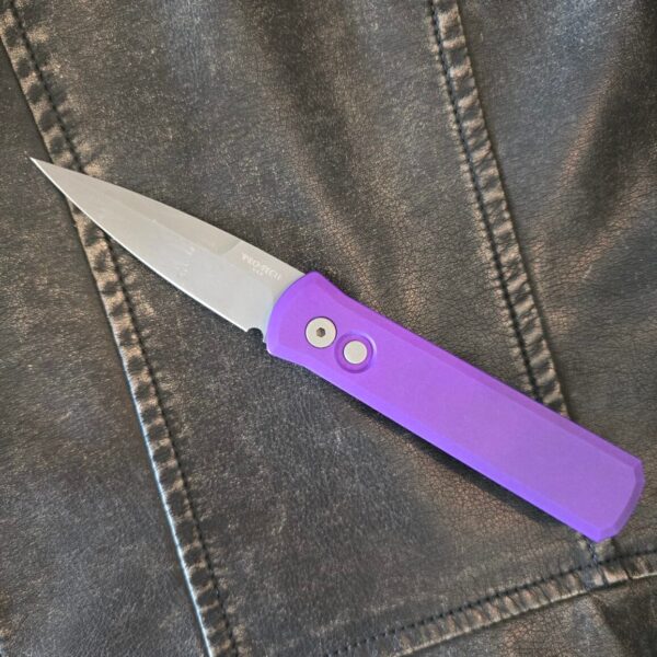 Protech Godson Bead Blasted Blade, Plain Edge 720 Purple (gently used)