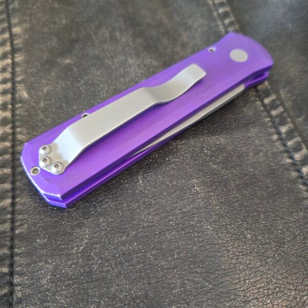 Protech Godson Bead Blasted Blade, Plain Edge 720 Purple (gently used)