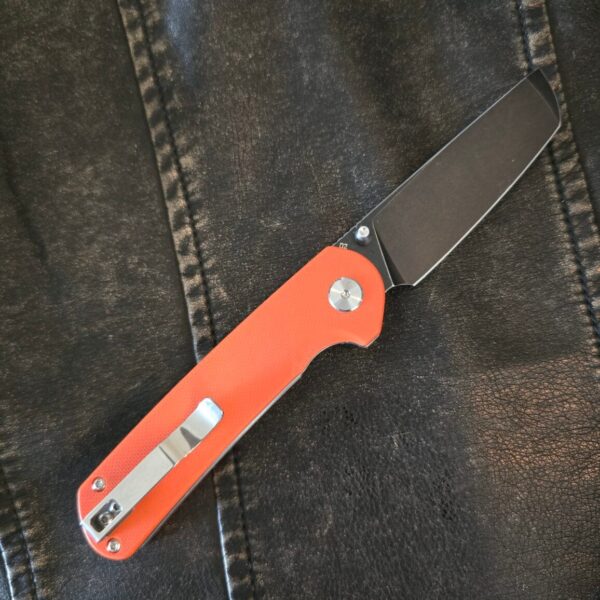 Bestech Sledgehammer in Black Stonewashed D2 and Orange G10 BTKBG31A2