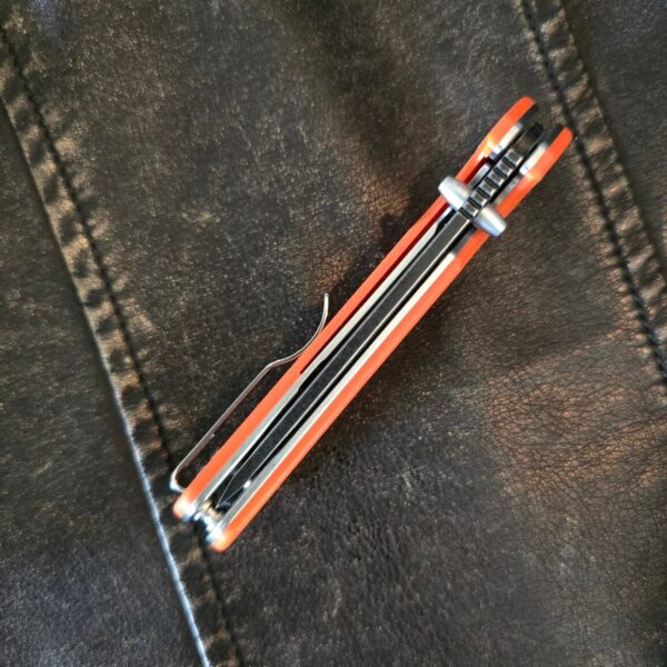 Bestech Sledgehammer in Black Stonewashed D2 and Orange G10 BTKBG31A2