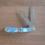 Rough Rider Trapper in Abalone & Stone knife for sale