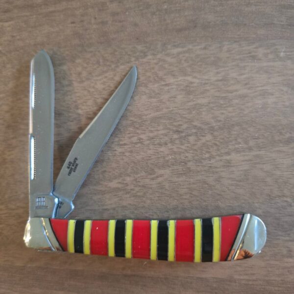 Rough Rider Trapper in Red Black and Yellow Synthetic